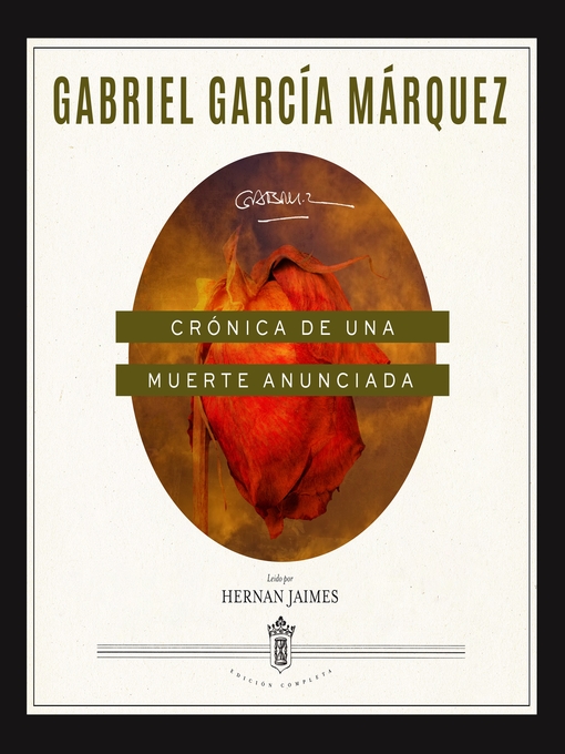 Detalles del título Crónica de una muerte anunciada de Gabriel García Márquez - Disponible